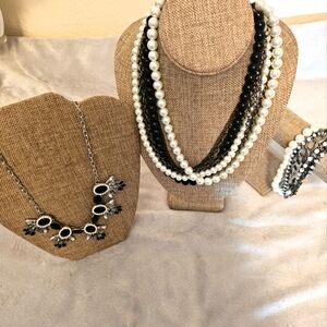 Super Fun Pearl and Metal Necklaces & Bracelet